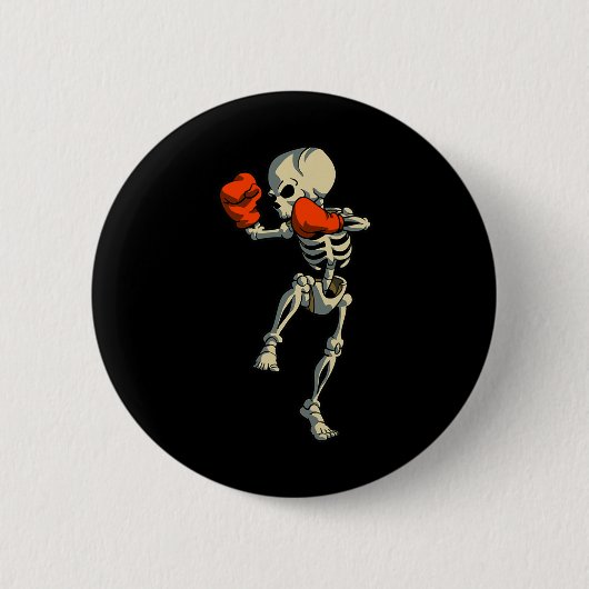 Skeleton Muay Thai Kick Boksen Mma Funny Karate Ha Ronde Button 5,7 Cm (Voorkant)