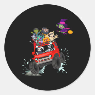 Skeleton mummie vampier zombie rijden monster truc ronde sticker