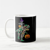 Skeleton Mummy Dinosaur T Rex Halloween voor jonge Koffiemok (Links)
