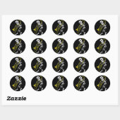 Skeleton Musician Trombone Player Ronde Sticker (Vel)