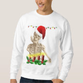 skeleton nachtmerrie kerstmis mannen sweatshirt (Voorkant)