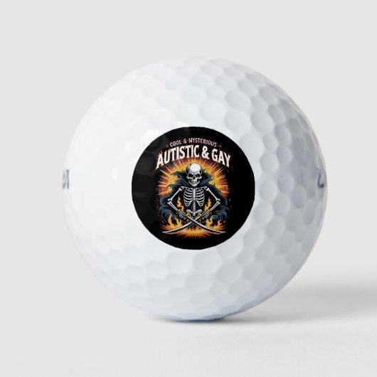 Skeleton niet cool en mysterieuze autistische homo golfballen (Voorkant)