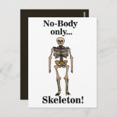 Skeleton No-Body Funny Briefkaart (Voorkant / Achterkant)