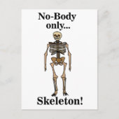 Skeleton No-Body Funny Briefkaart (Voorkant)