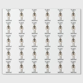 Skeleton No-Body Funny Cadeaupapier (Vlak)