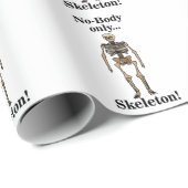 Skeleton No-Body Funny Cadeaupapier (Rol Hoek)