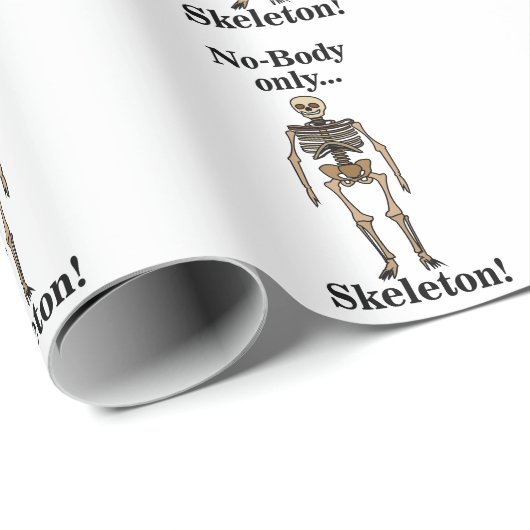 Skeleton No-Body Funny Cadeaupapier (Rol Hoek)