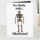 Skeleton No-Body Funny Kaart (Voorkant)