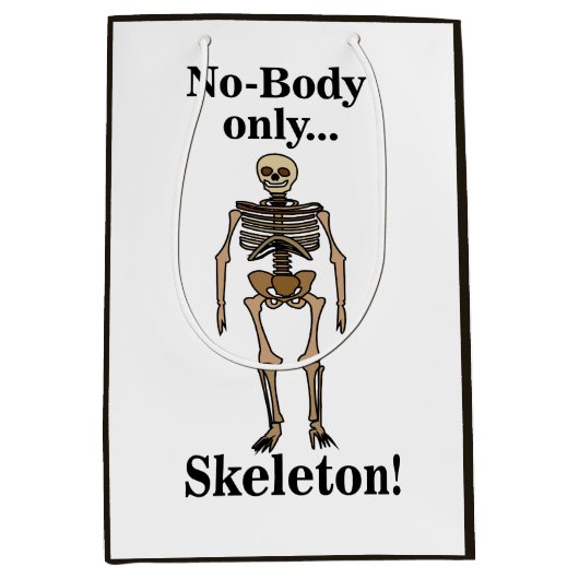 Skeleton No-Body Funny Medium Cadeauzakje (Voorkant)