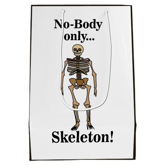 Skeleton No-Body Funny Medium Cadeauzakje (Achterkant)