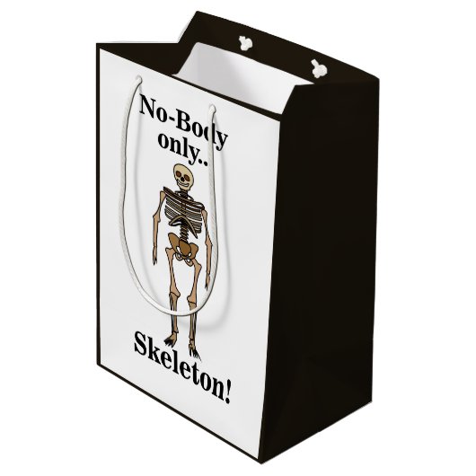 Skeleton No-Body Funny Medium Cadeauzakje (Achterkant Gekanteld)