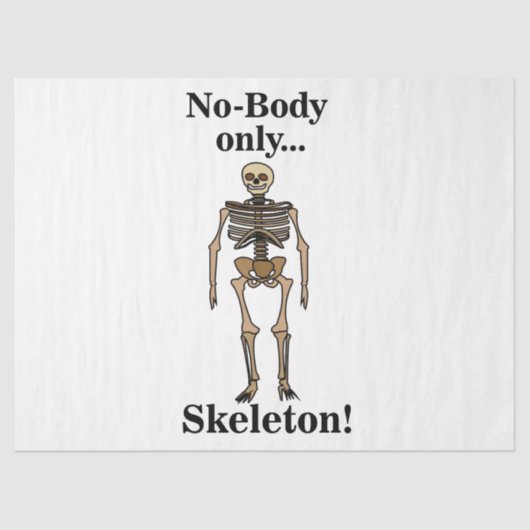Skeleton No-Body Funny Tissuepapier (Voorkant)