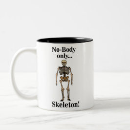 Skeleton No-Body Funny Tweekleurige Koffiemok