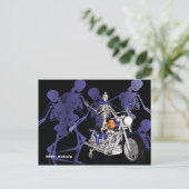 Skeleton op de keel - Briefkaart (Staand voorkant)