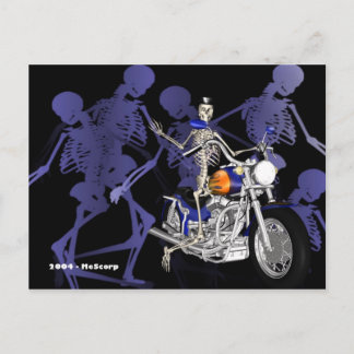 Skeleton op de keel - Briefkaart