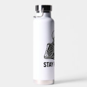 Skeleton op laptop – Blijf gefocust Waterfles (Rechts)