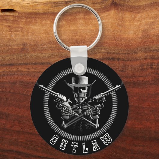 Skeleton Outlaw Key Rings Sleutelhanger (Voorkant)