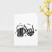 Skeleton overleeft vaderschap één biertje per keer kaart (Gele Bloem)