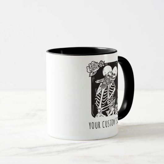 Skeleton Paar Gepersonaliseerde Valentijnsdag Mok (Voorkant rechts)