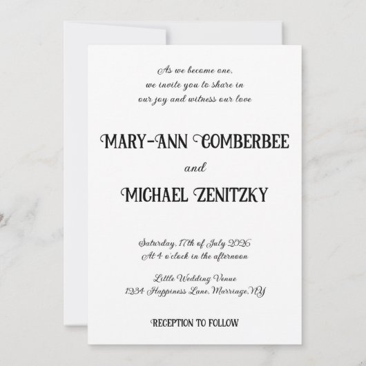 Skeleton Paar Horror bruiloft Kaart (Achterkant)