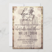 Skeleton paar tot de dood doen ons deel bruiloft kaart (Voorkant)