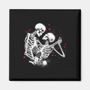 Skeleton Paar voor Halloween Valentijnsdag van T Magneet