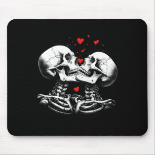Skeleton Paar voor Halloween Valentijnsdag van T Muismat