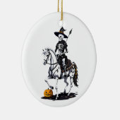 Skeleton Paardenruiter - Halloween Skelet Keramisch Ornament (Rechts)