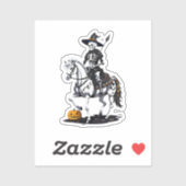 Skeleton Paardenruiter - Halloween Skelet Sticker (Vel)