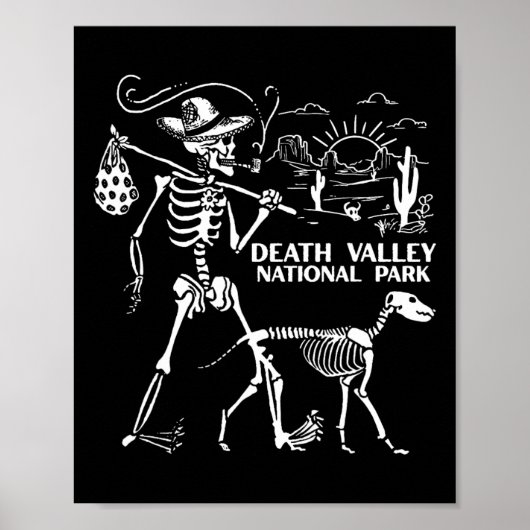 Skeleton Park Wandelen Death Valley National Park  Poster (Voorkant)