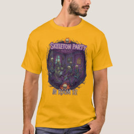 Skeleton Party in Room 13 – Funny Halloween Design T-shirt