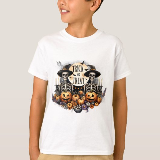 Skeleton Party Kids Tshirt (Voorkant)
