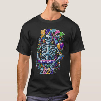 Skeleton Party Nieuwjaar T-shirt
