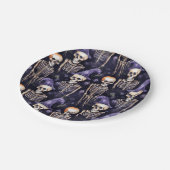 Skeleton Party Pet Halloween Papieren Bordje (Gekanteld)