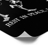 Skeleton Peace Dead maakt einde aan Haarstylist Ha Poster (Hoek)