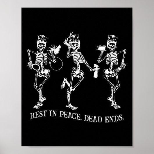 Skeleton Peace Dead maakt einde aan Haarstylist Ha Poster (Voorkant)