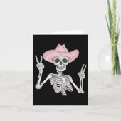 Skeleton Peace Sign Cowboy Pet Western Mexicaanse  Kaart (Voorkant)