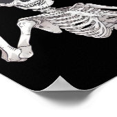 Skeleton Peace Sign Cowboy Pet Western Mexicaanse  Poster (Hoek)