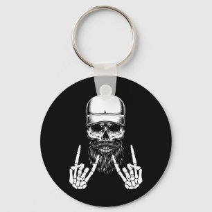 Skeleton Pet Skater Cool Halloween Punk Rock Sleutelhanger