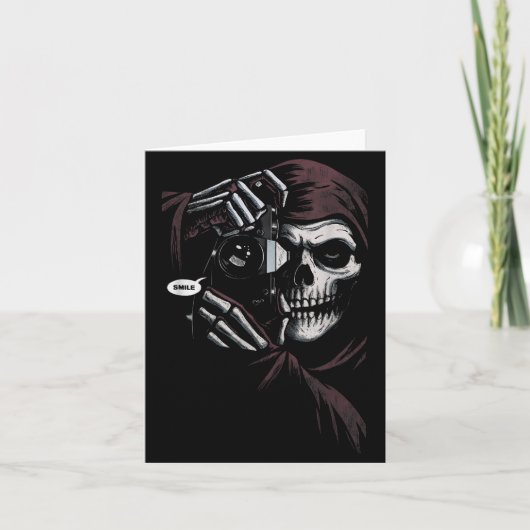 Skeleton Photographer Funny For Men Women  Kaart (Voorkant)