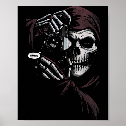 Skeleton Photographer Funny For Men Women  Poster (Voorkant)