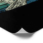 Skeleton Piano die Moon Halloween Music speelt Poster (Hoek)