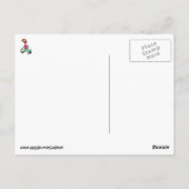 Skeleton Pin Up Girl op Scooter Briefkaart (Achterkant)