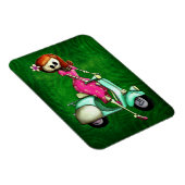 Skeleton Pin Up Girl op Scooter Magneet (Rechterzijde)