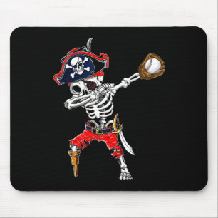 Skeleton Pirate & Camp; Honkbal Halloween Kosten Muismat