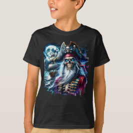 Skeleton Pirate Captain T-shirt