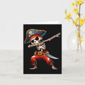 Skeleton Pirate Halloween Kinder Pirate Kaart (Gele Bloem)