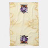 Skeleton Pirate Happy Halloween Mateys Theedoek (Verticaal)