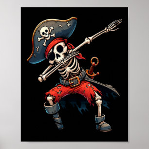 Skeleton Pirate Kinder Poster