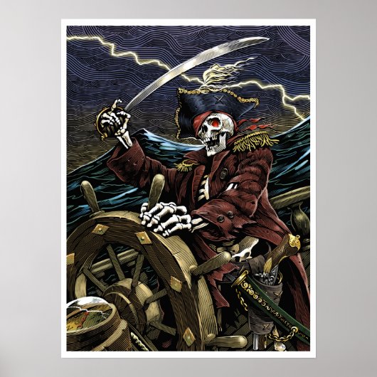 Skeleton Pirate Poster (Voorkant)